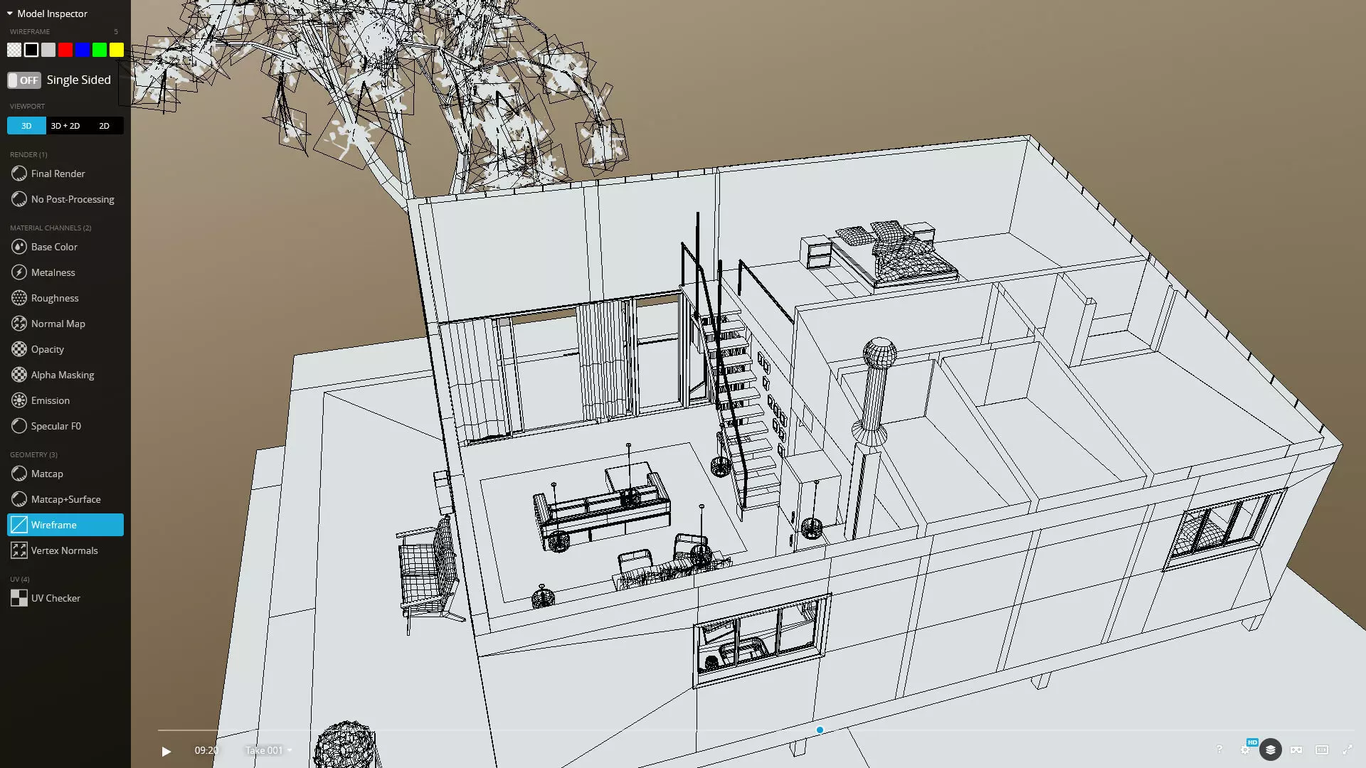 House 24-36 Lean Cottage Plans Low-poly 3D model_18