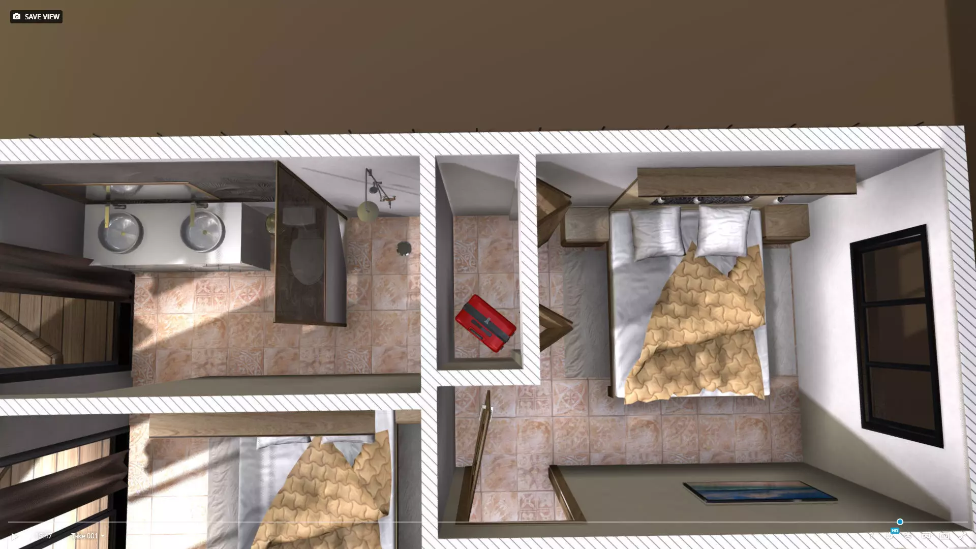 House 24-36 Lean Cottage Plans Low-poly 3D model_21