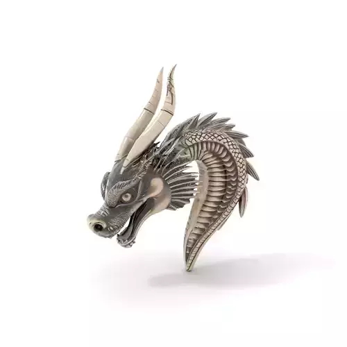 Silver Dragon Head model pack