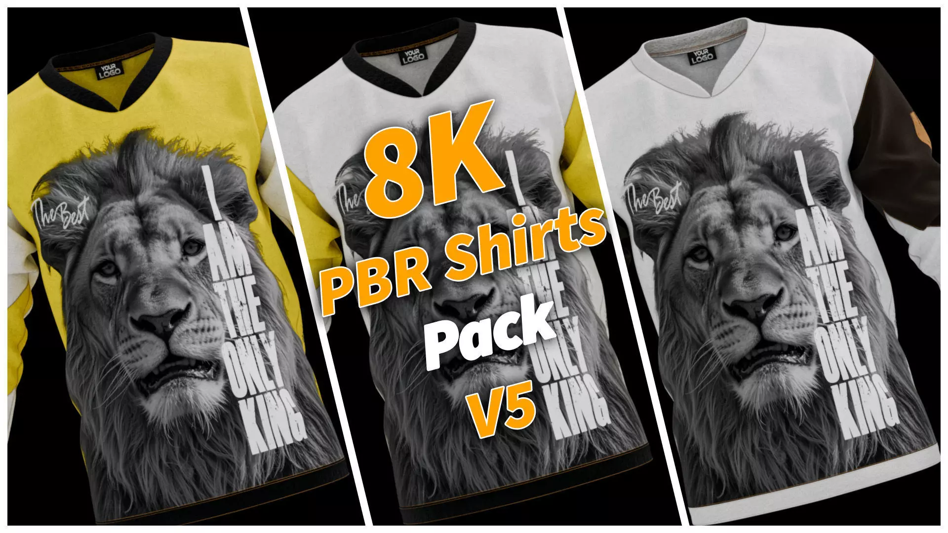 Photorealistic 8K Shirts Mockup Pack v5 Animated 3D model_0