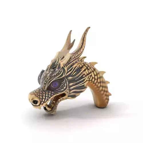 Golden Dragon Head model pack