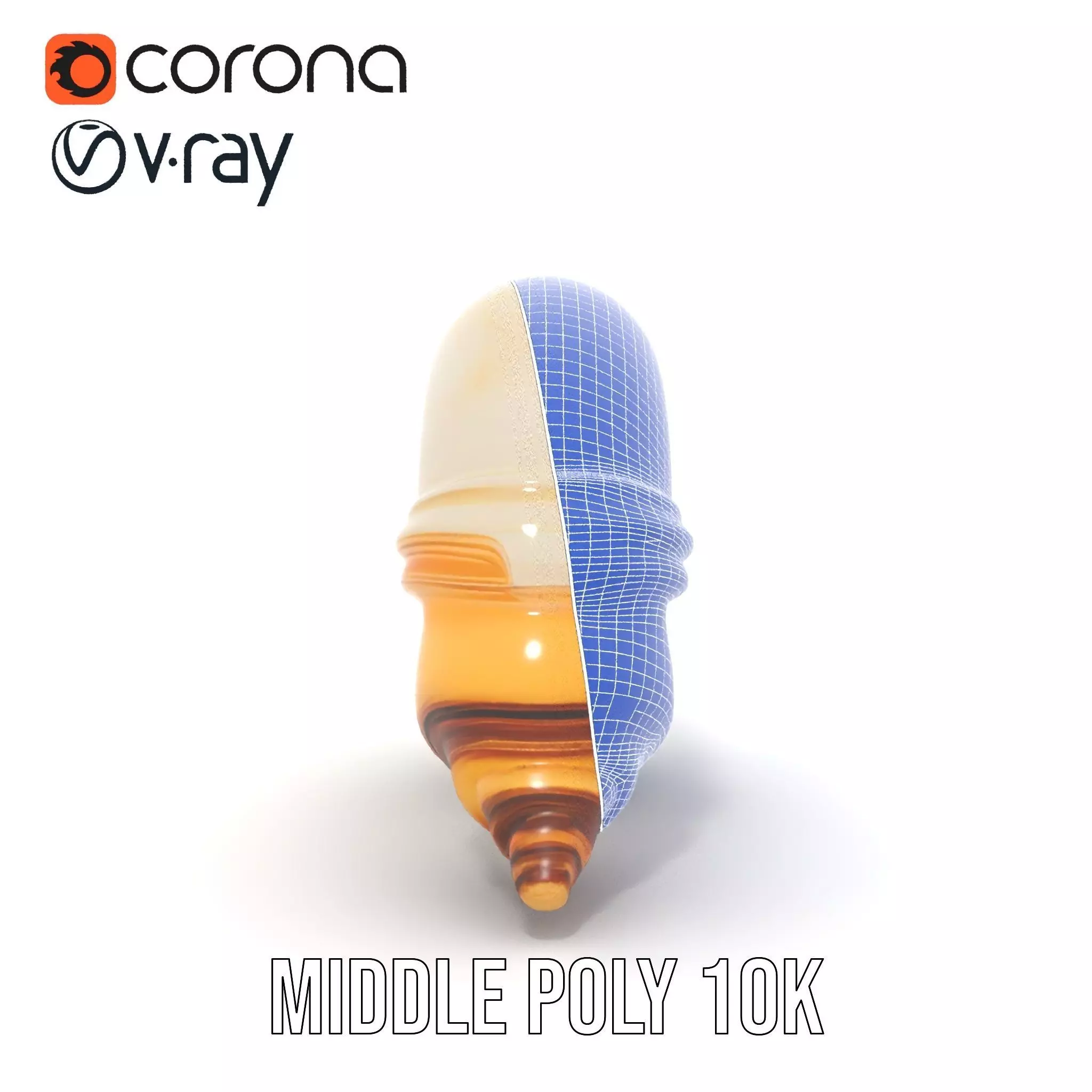 Seashell Spiral model pack Low-poly 3D model_30