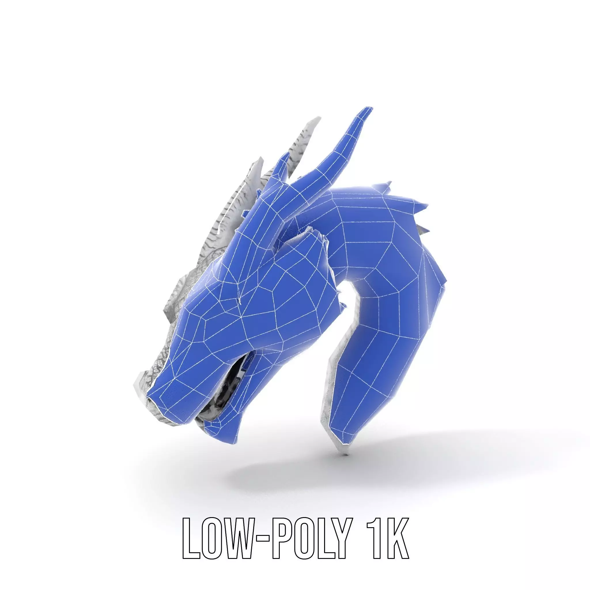 Silver Dragon Sculpt model pack Low-poly 3D model_28