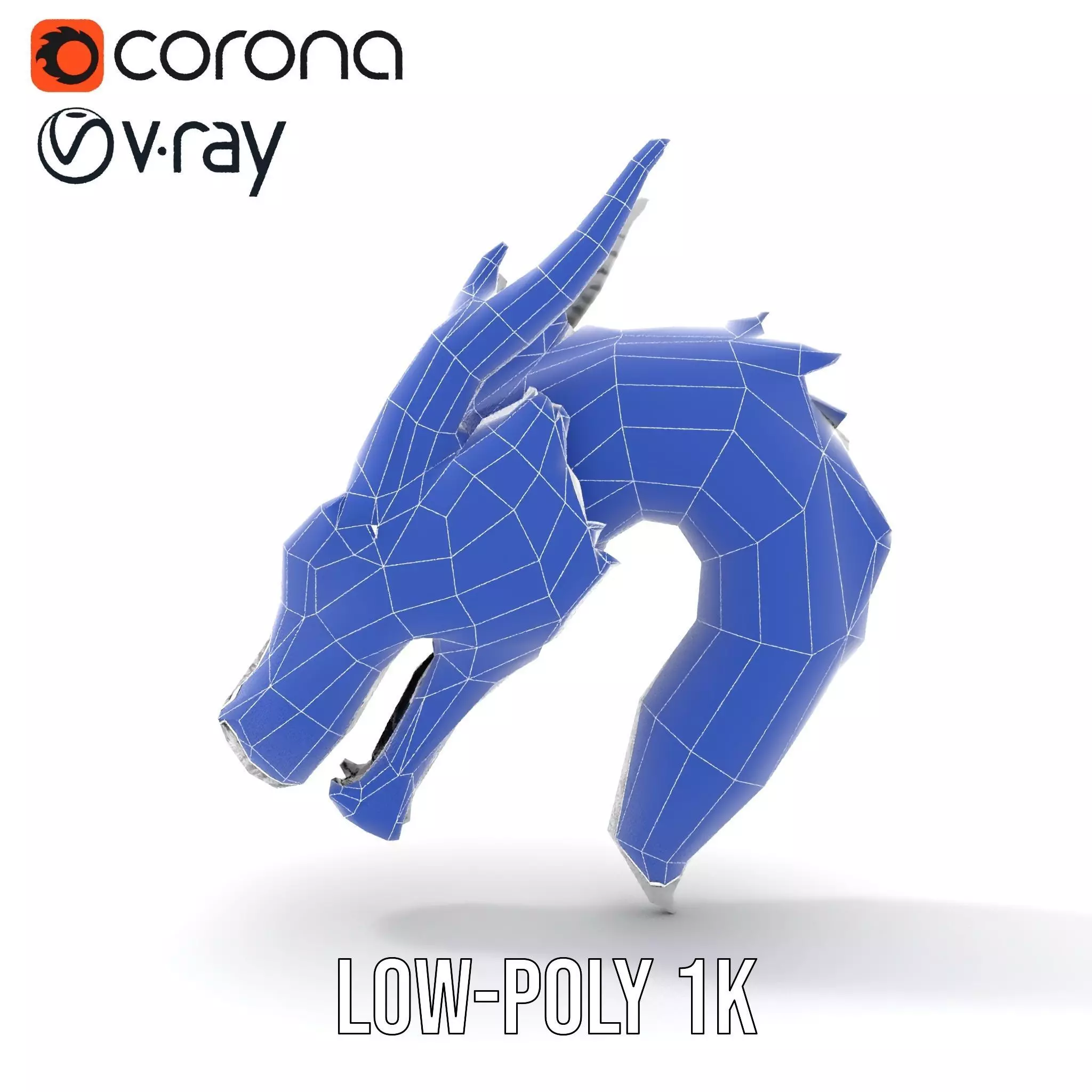 Silver Dragon Sculpt model pack Low-poly 3D model_31