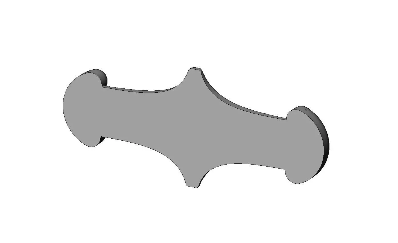 Scroll sides tag arc applique wood carving rosette relief 3D print model_4