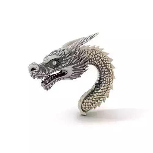 Silver Dragon Sculpture model pack