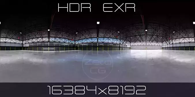 HDRI v2 - Airplane Hangar Interior 12