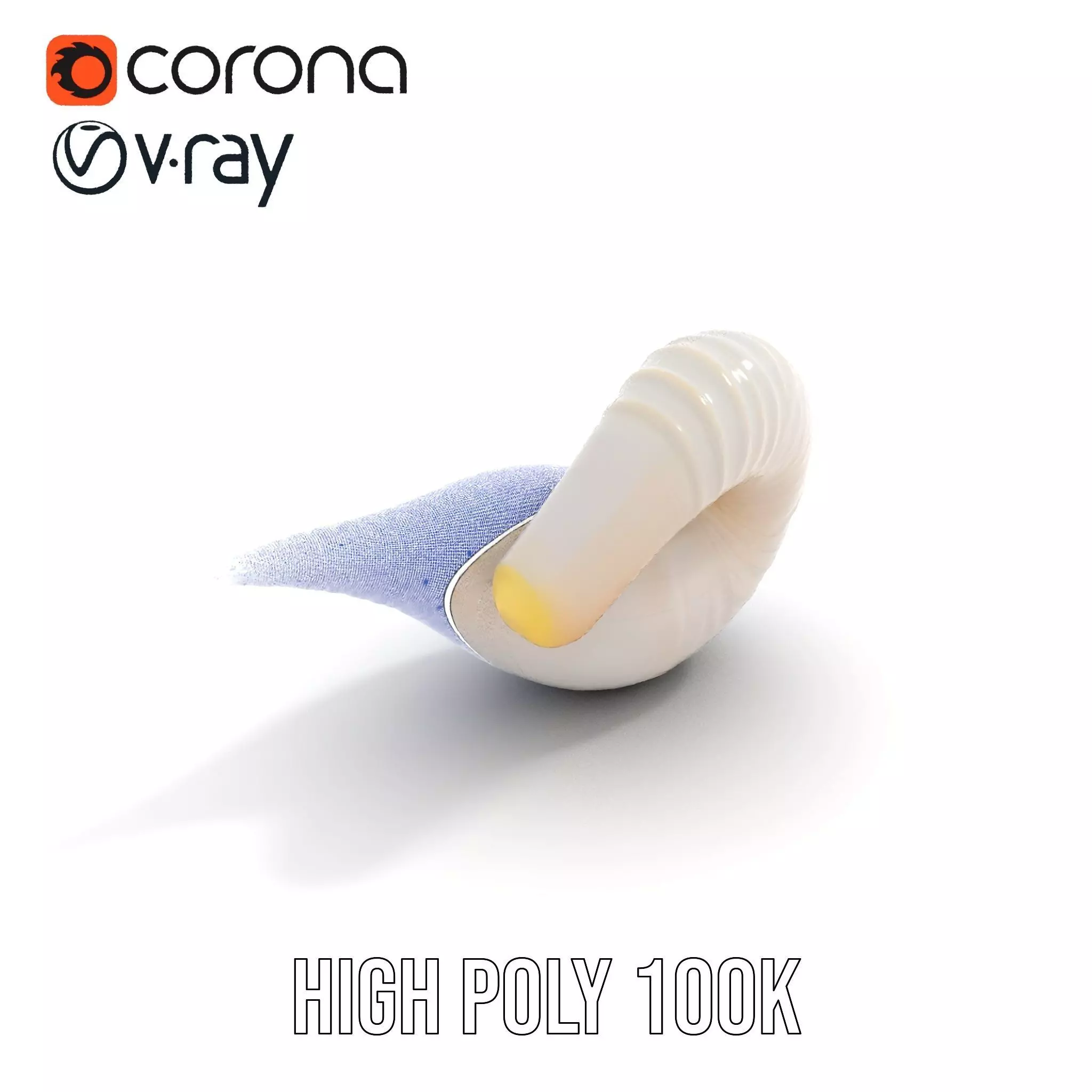 Elegant Spiral Seashell model pack Low-poly 3D model_19