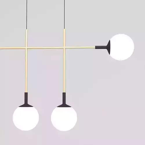 Golden and Black Ball Ceiling Light