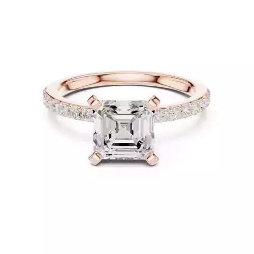 2CT Princess Cut Diamond Engagement Wedding Ring 3DM STL Video 3D print model