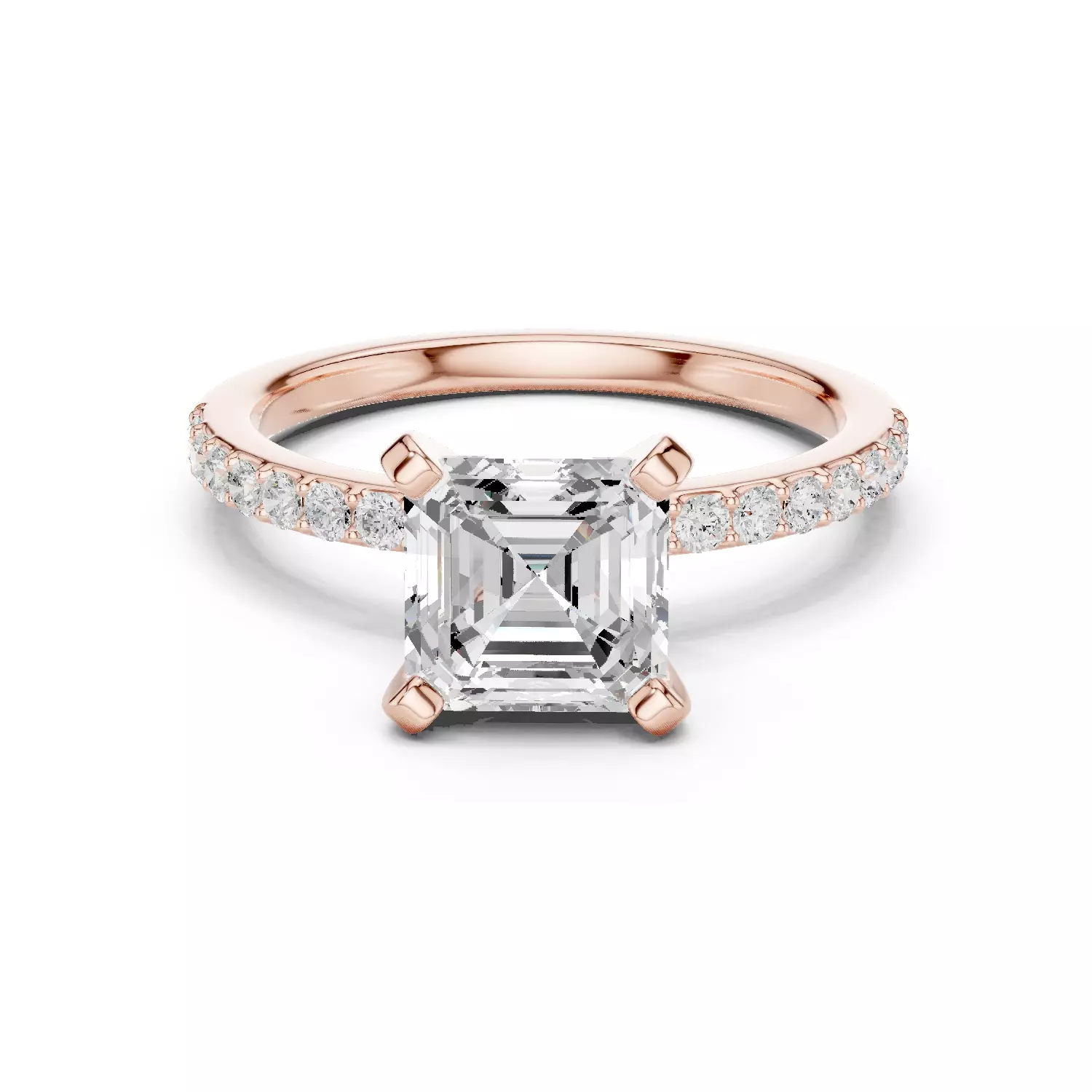 2CT Princess Cut Diamond Engagement Wedding Ring 3DM STL Video 3D print model_12