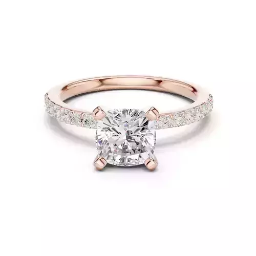 2CT Cushion Cut Diamond Engagement Wedding Ring 3DM STL Video