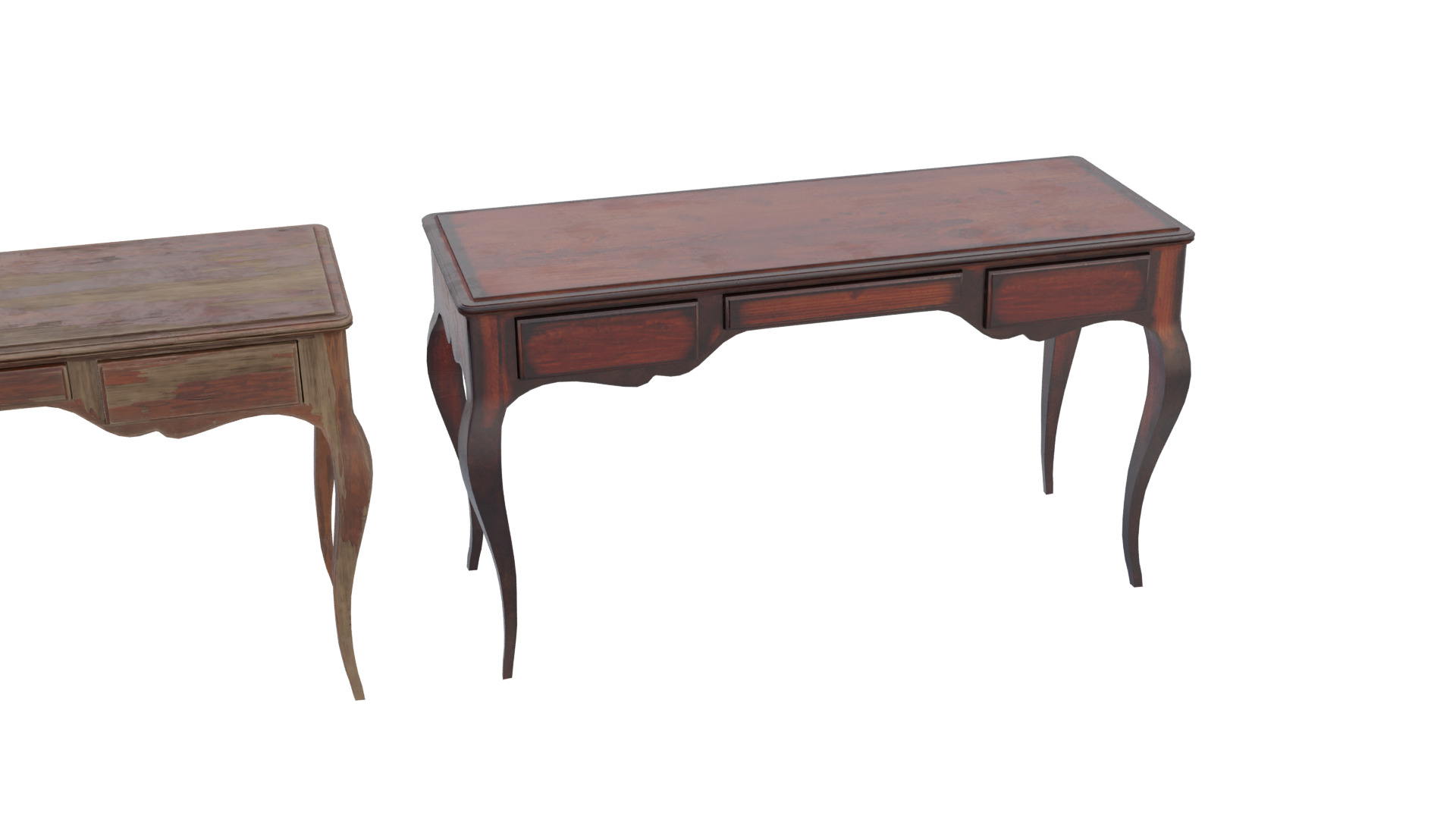 Dresser Cabinet Side Table Low-poly 3D model_6