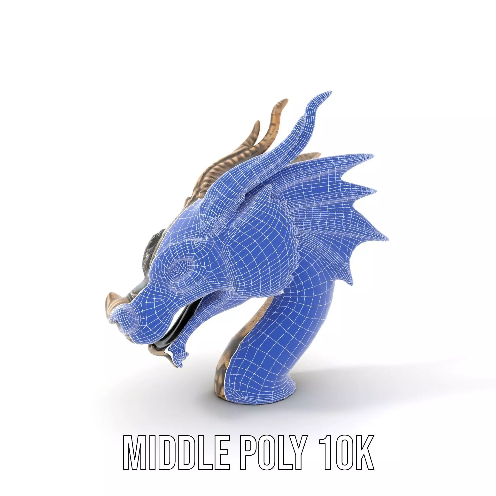 Bronze Dragon Head model pack Low-poly 3D model_19