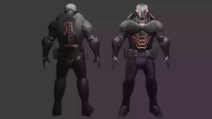 Futuristic Soldier Character