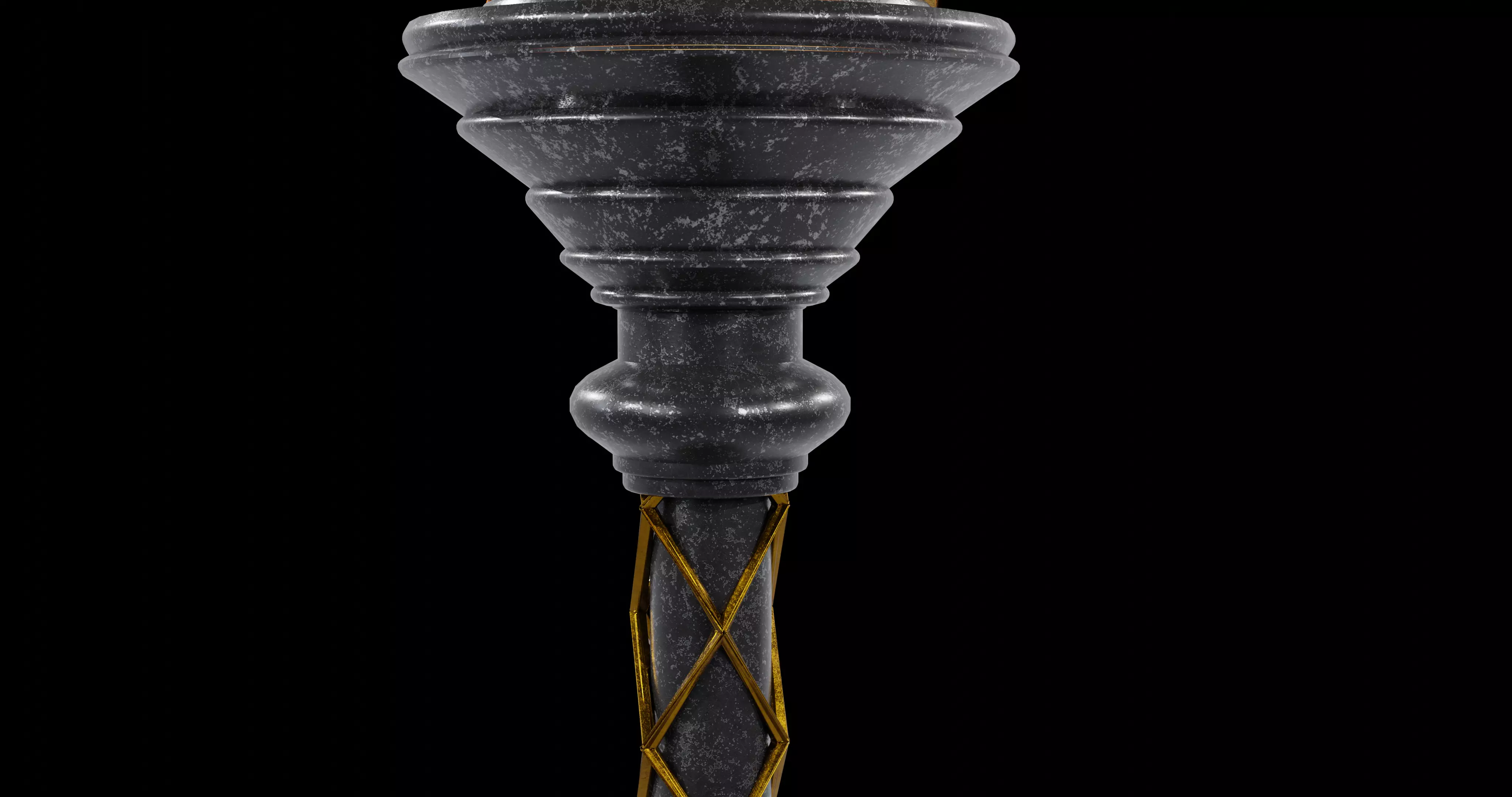 Medieval Fire Torch Game Ready 3D Model 3D model_3