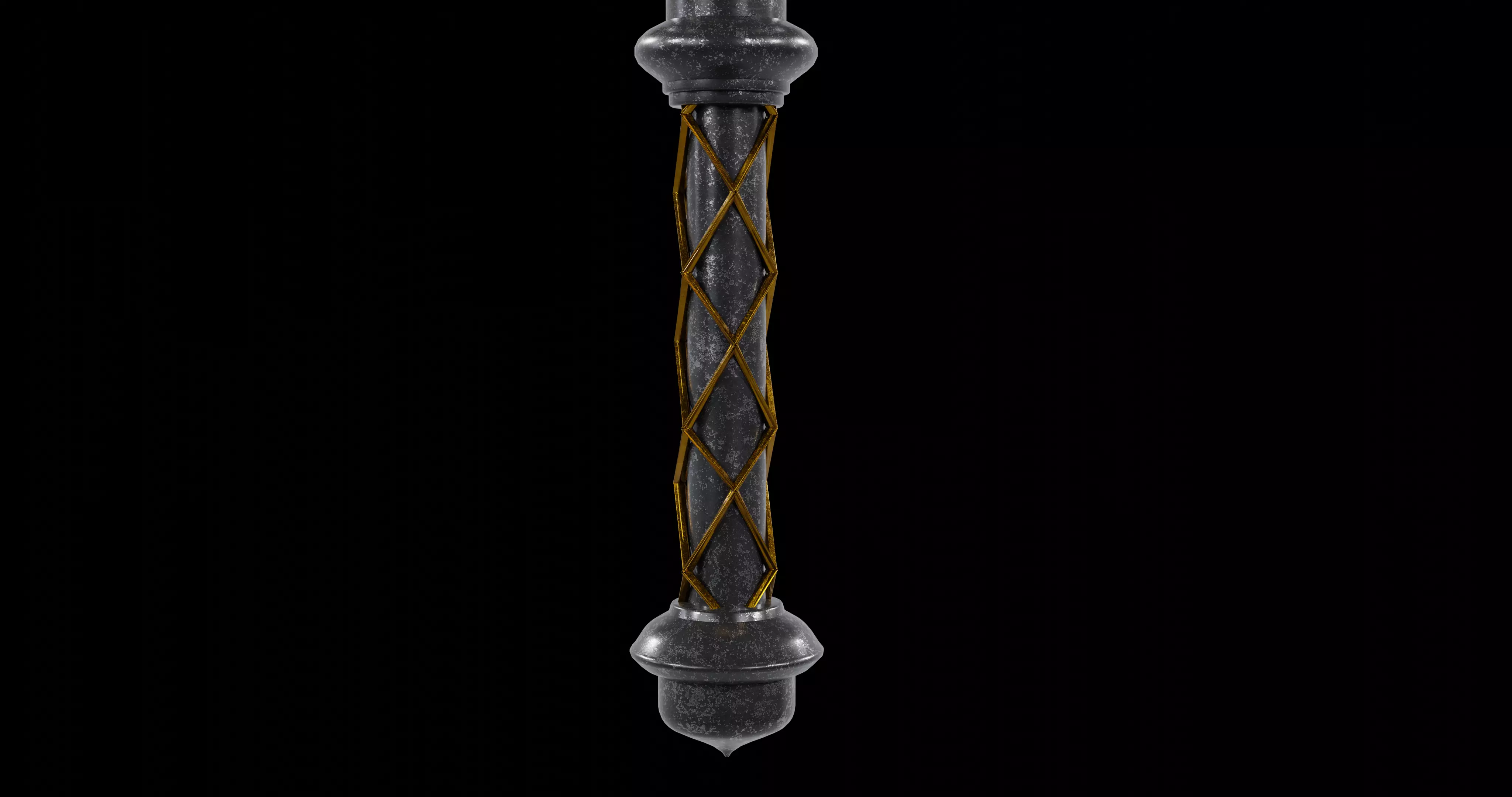 Medieval Fire Torch Game Ready 3D Model 3D model_5