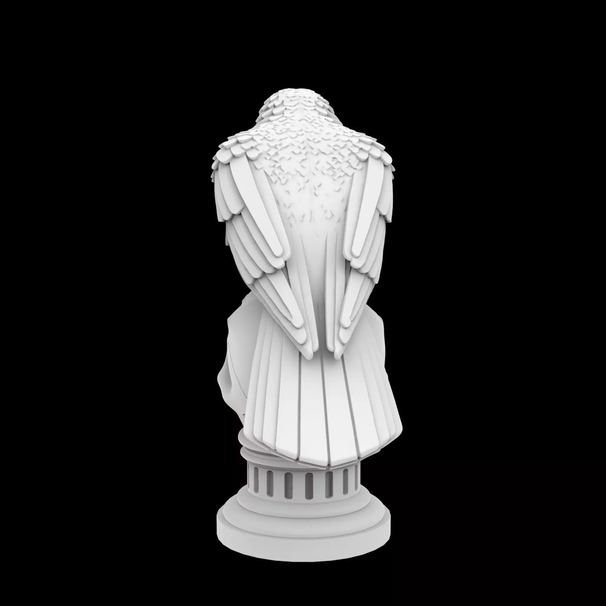 Cawing Raven Skull Totem 3D Print Model 3D print model_5