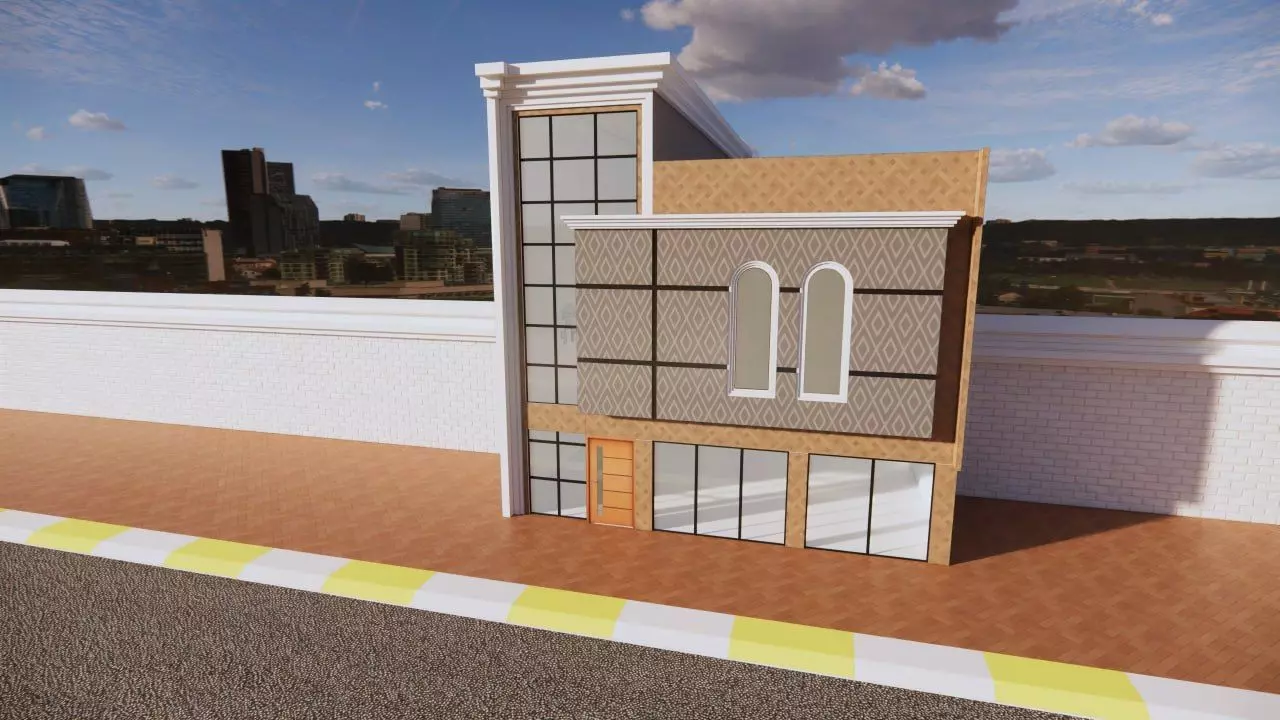 house and shop 3D model