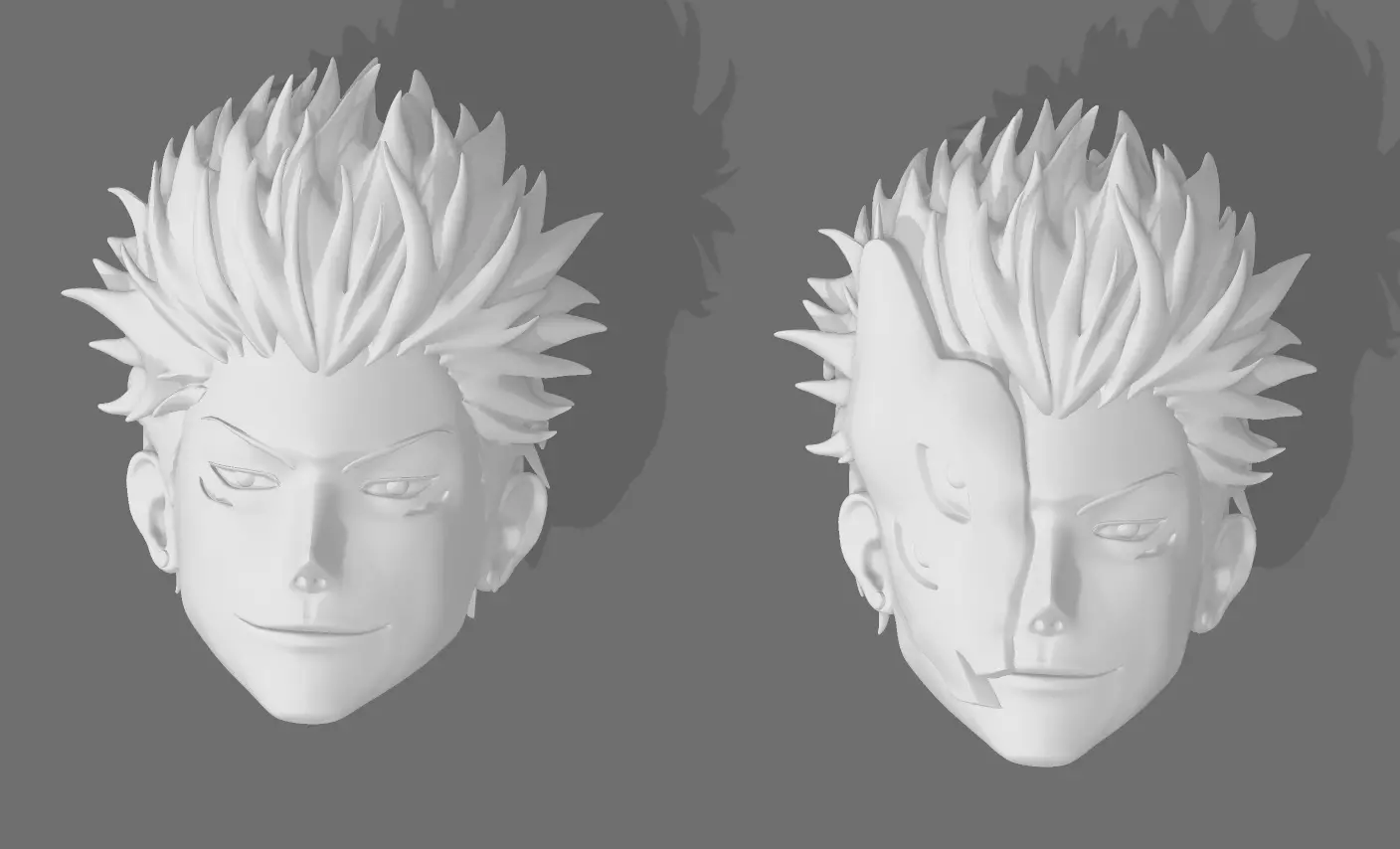 RYOMEN SUKUNA HEAD SCULPT 3D print model_5