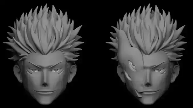 RYOMEN SUKUNA HEAD SCULPT