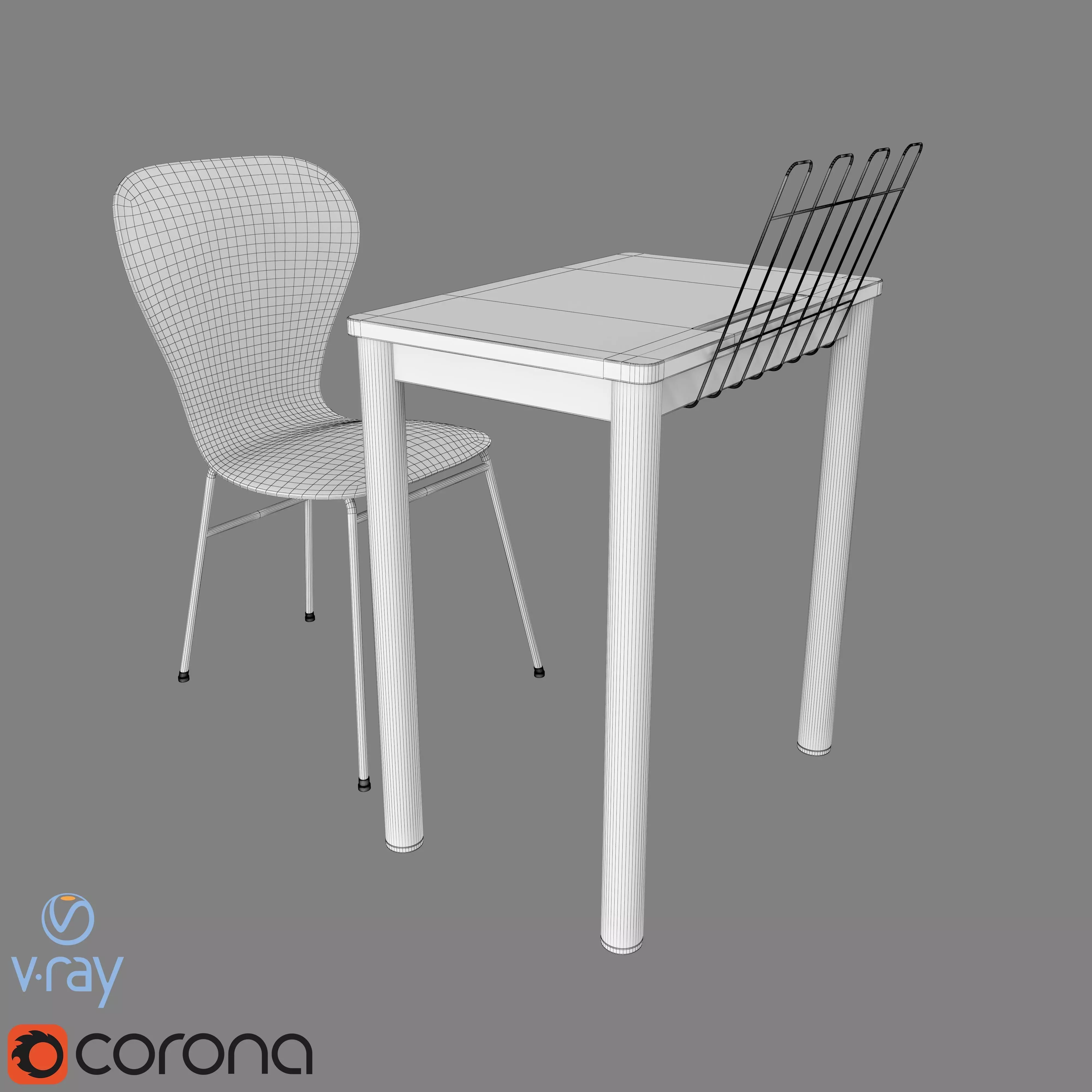 013 Music Classroom Desk 3D model_2