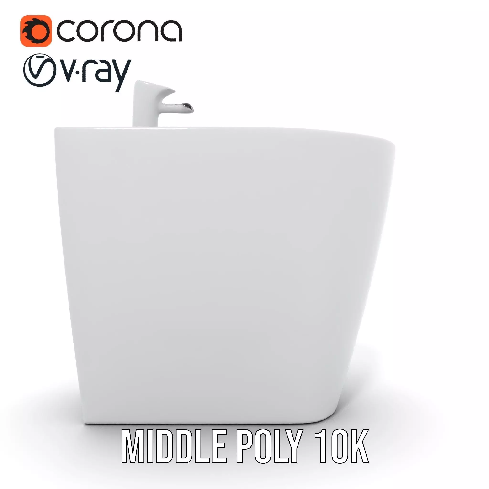 Elegant White Pedestal Sink model pack Low-poly 3D model_22