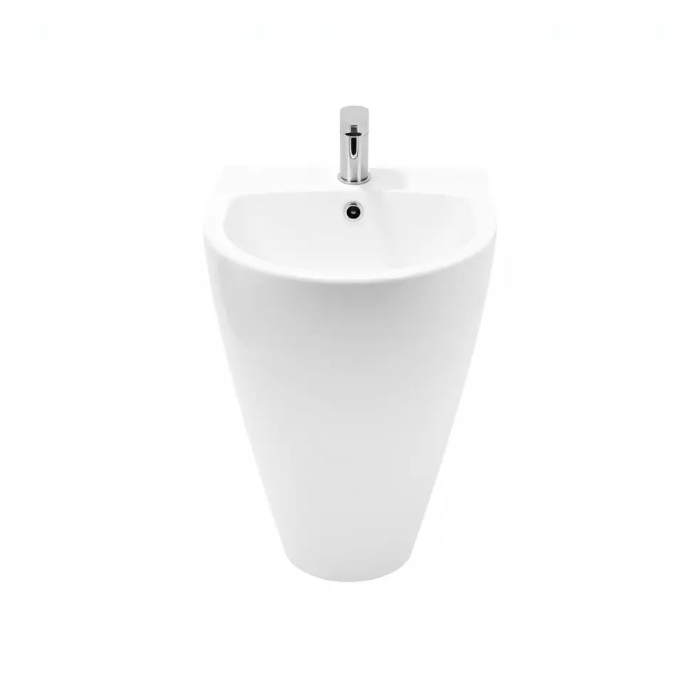 Elegant White Pedestal Sink model pack Low-poly 3D model_3
