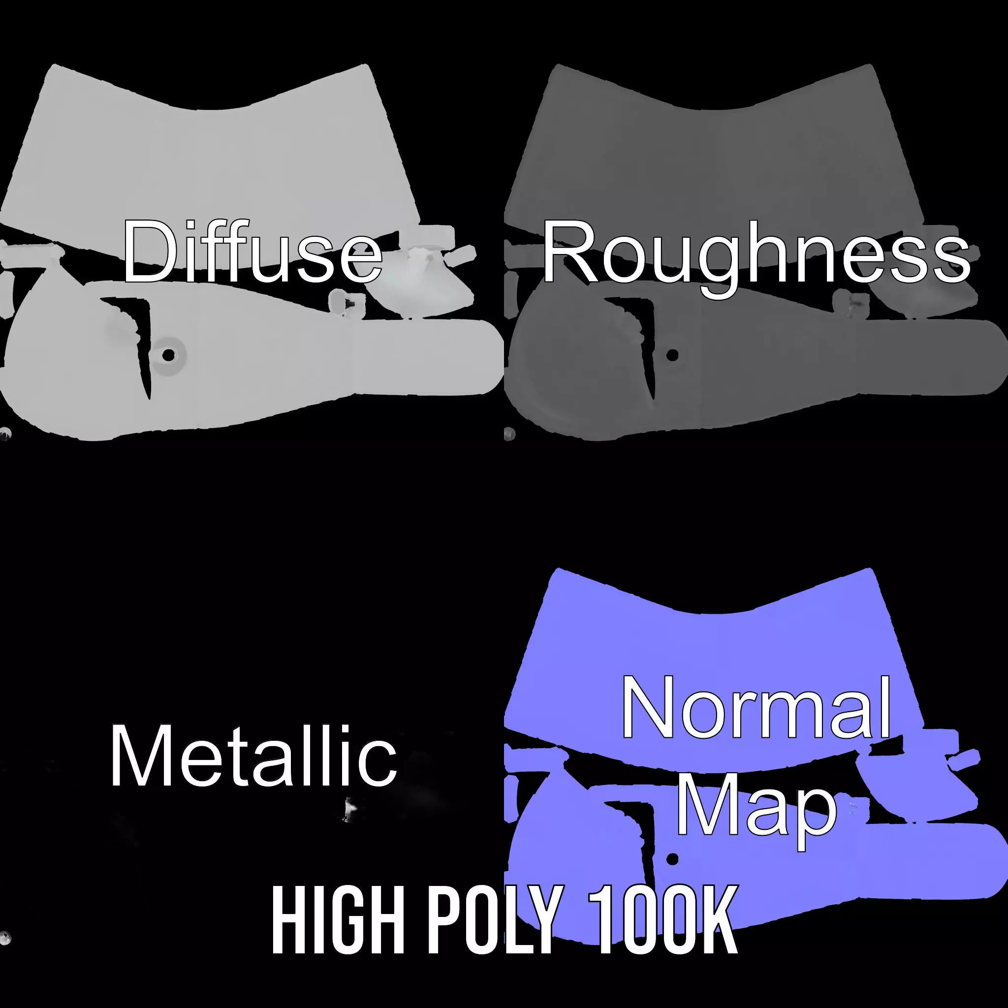 Elegant White Pedestal Sink model pack Low-poly 3D model_4