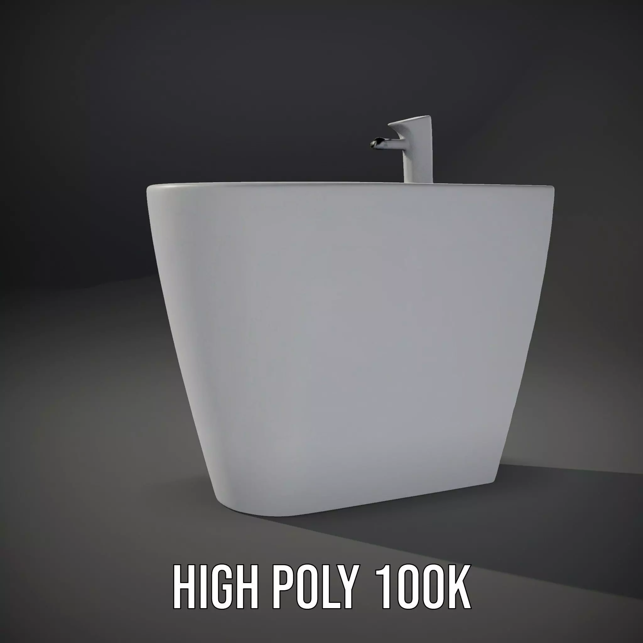 Elegant White Pedestal Sink model pack Low-poly 3D model_11