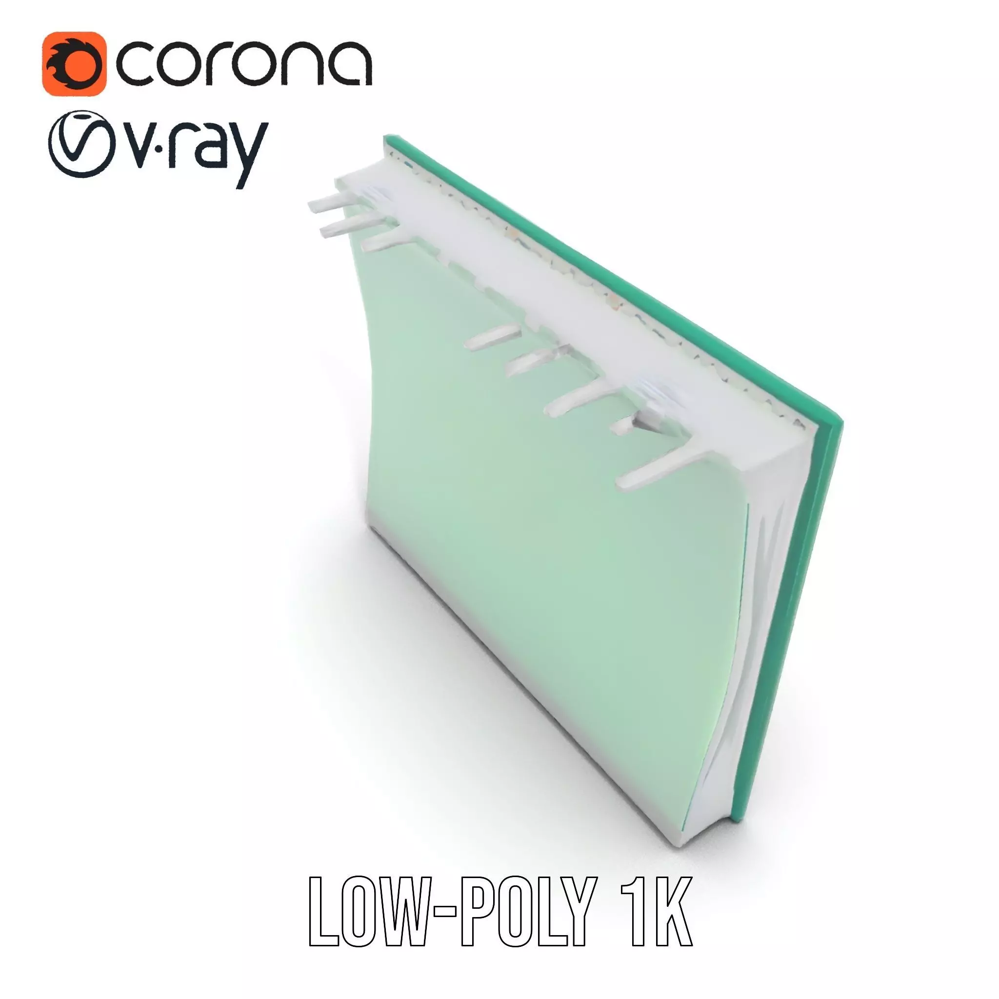 Modern Whiteboard Glossy model pack Low-poly 3D model_10