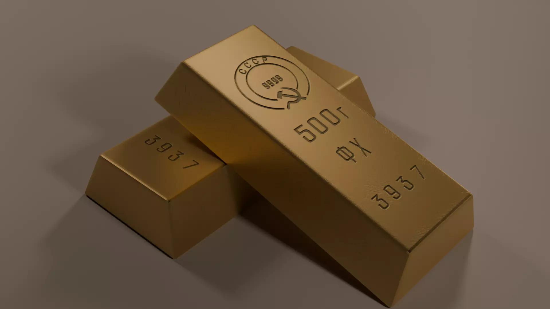 Gold Bar Free low-poly 3D model