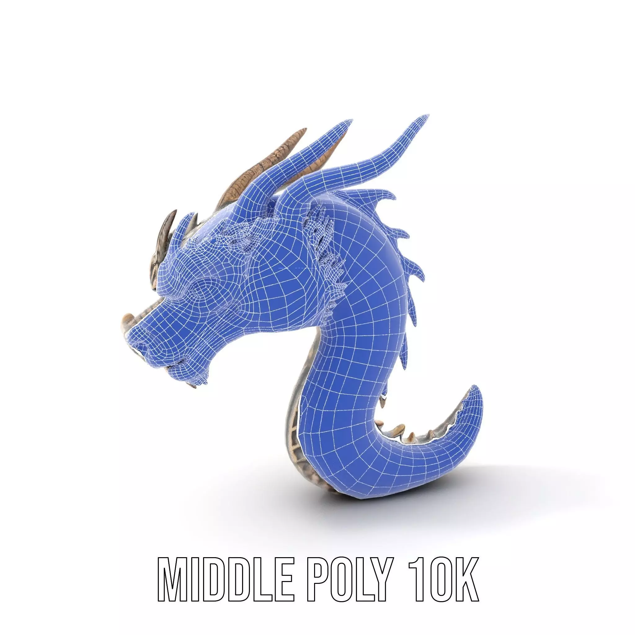 Golden Dragon Sculpture model pack Low-poly 3D model_22