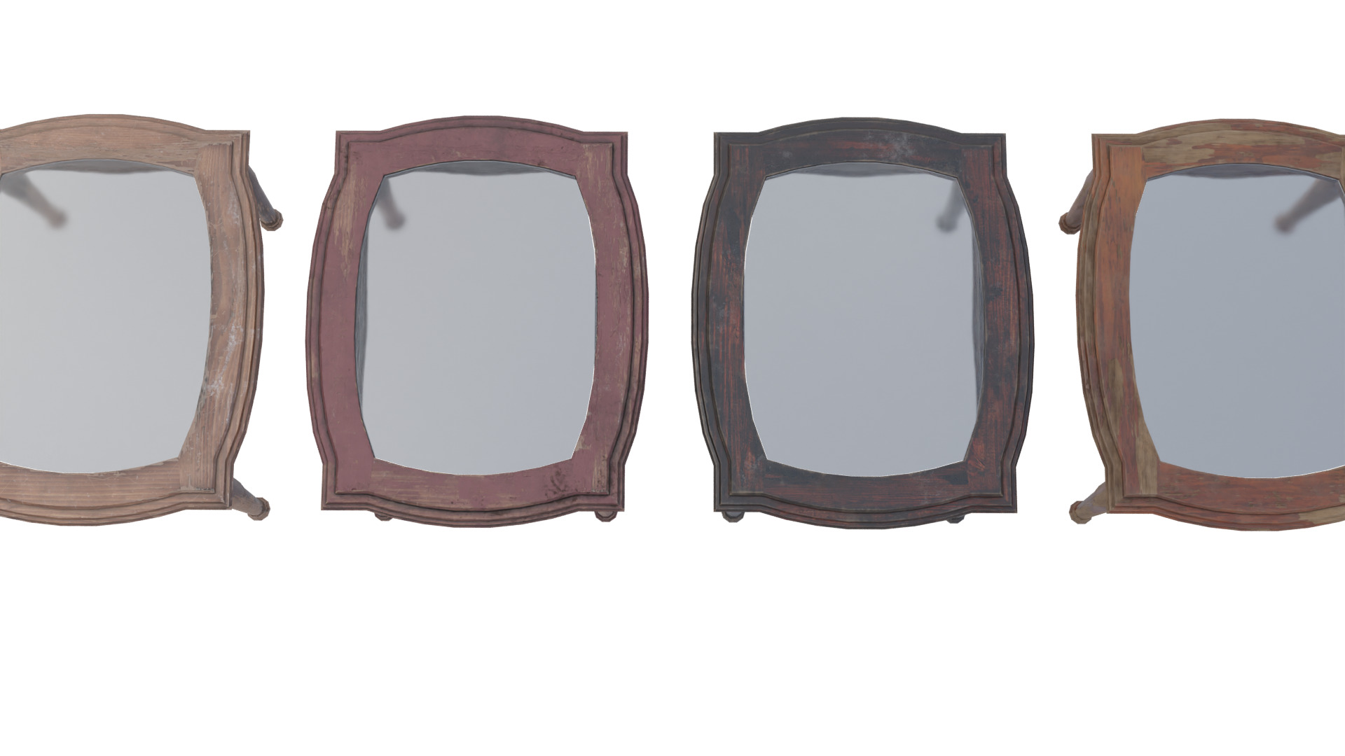 Tall Glass Side Table Low-poly 3D model_3