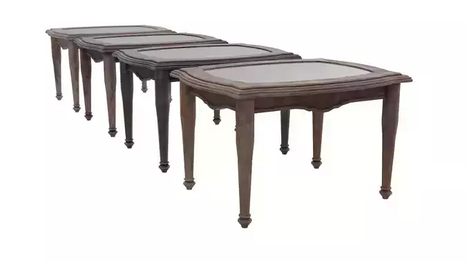 Tall Glass Side Table