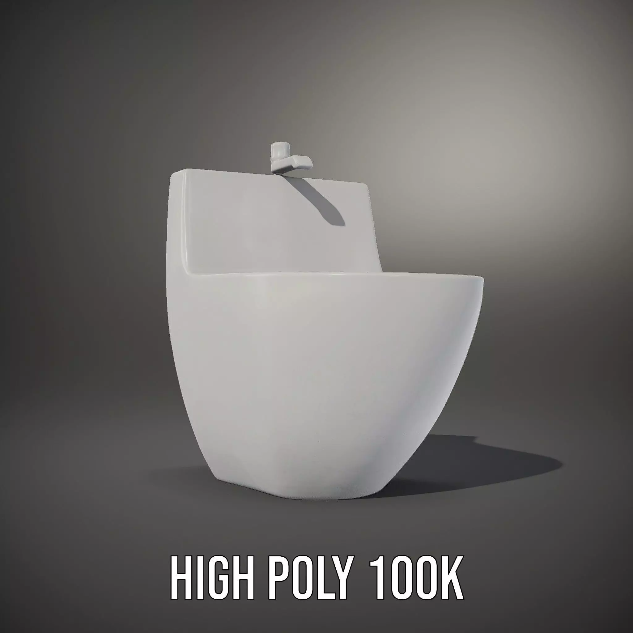 Modern White Bidet model pack Low-poly 3D model_9
