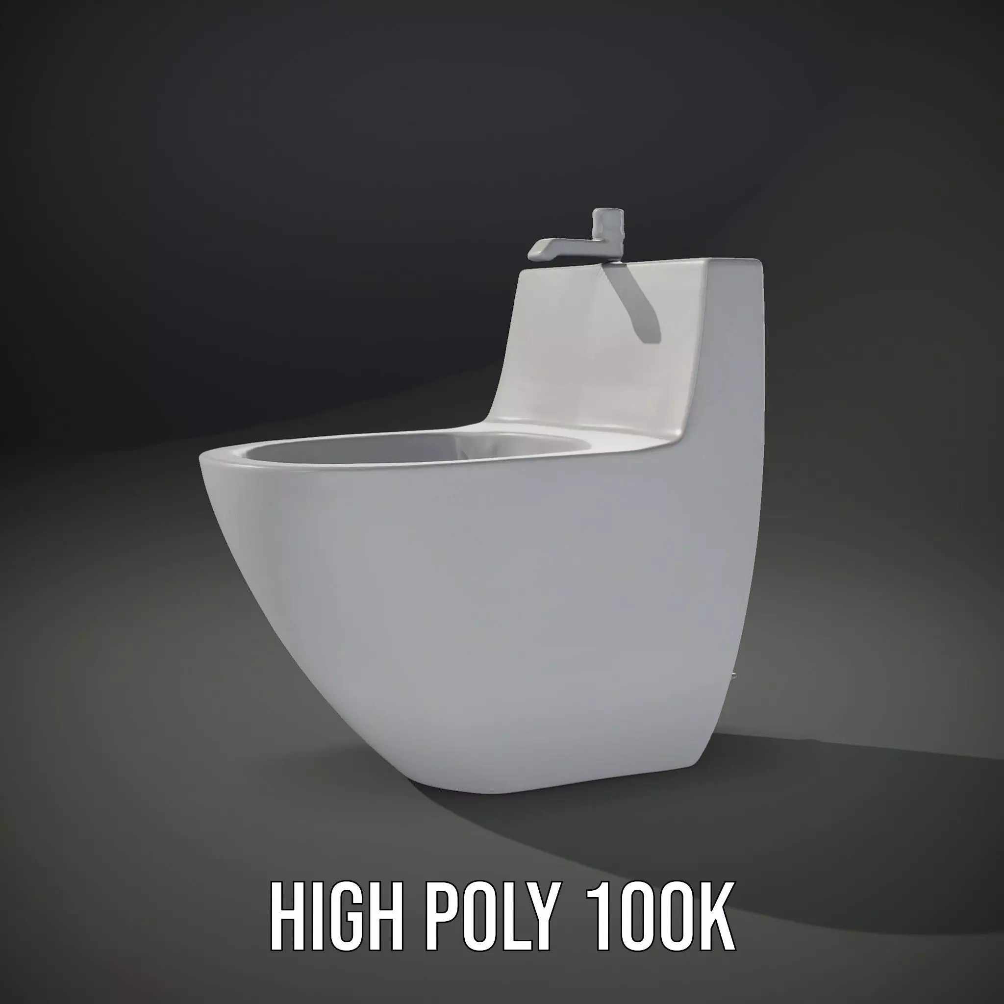 Modern White Bidet model pack Low-poly 3D model_11