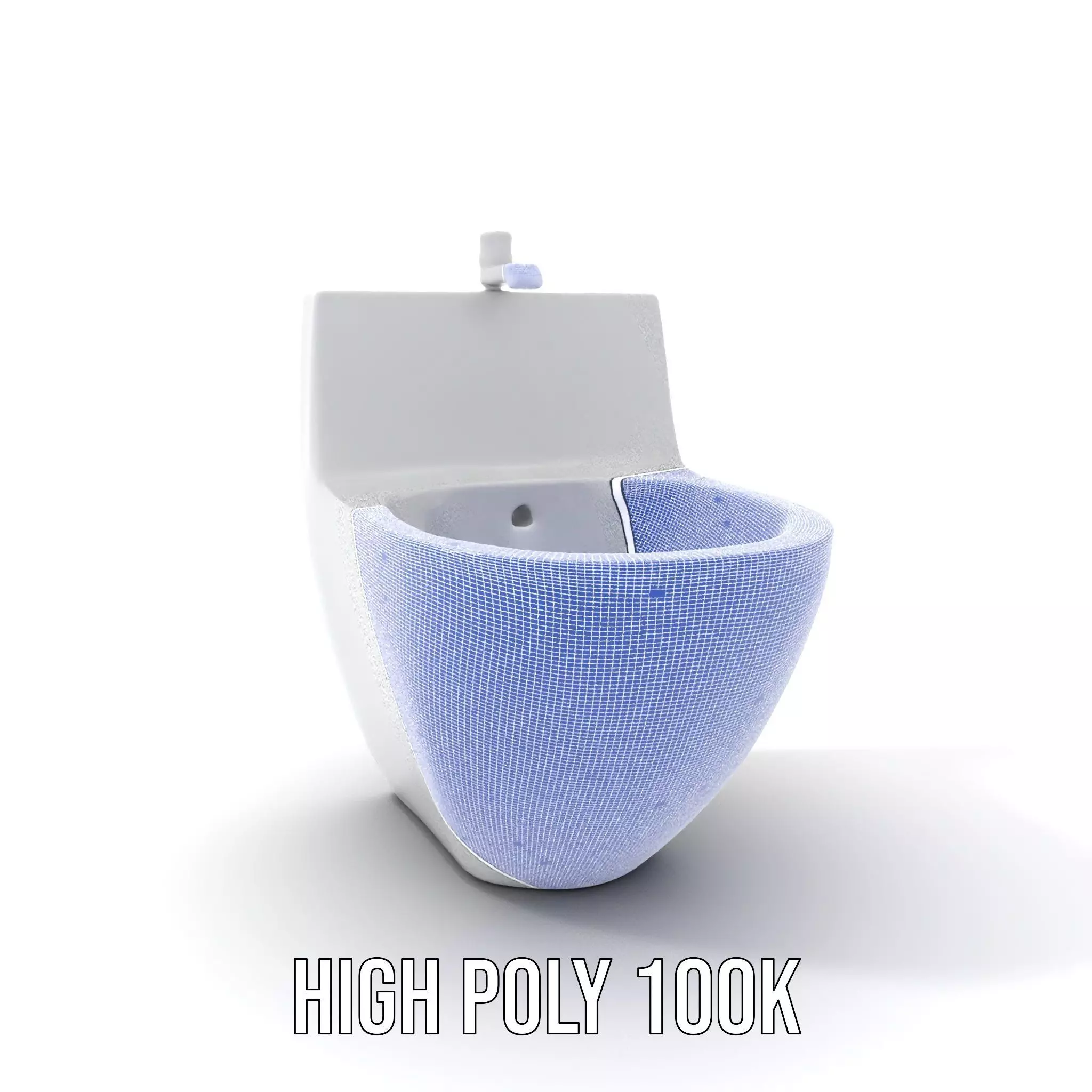 Modern White Bidet model pack Low-poly 3D model_5