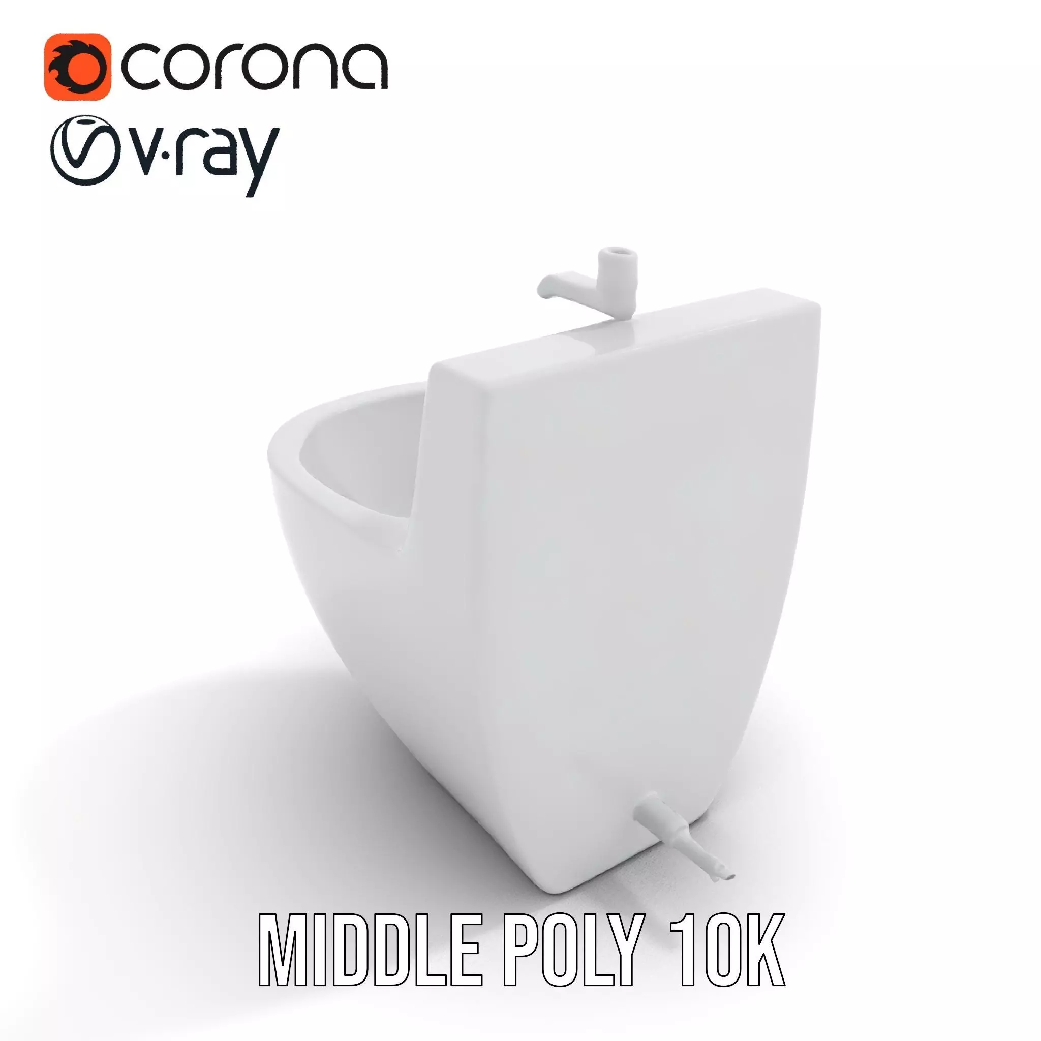 Modern White Bidet model pack Low-poly 3D model_22