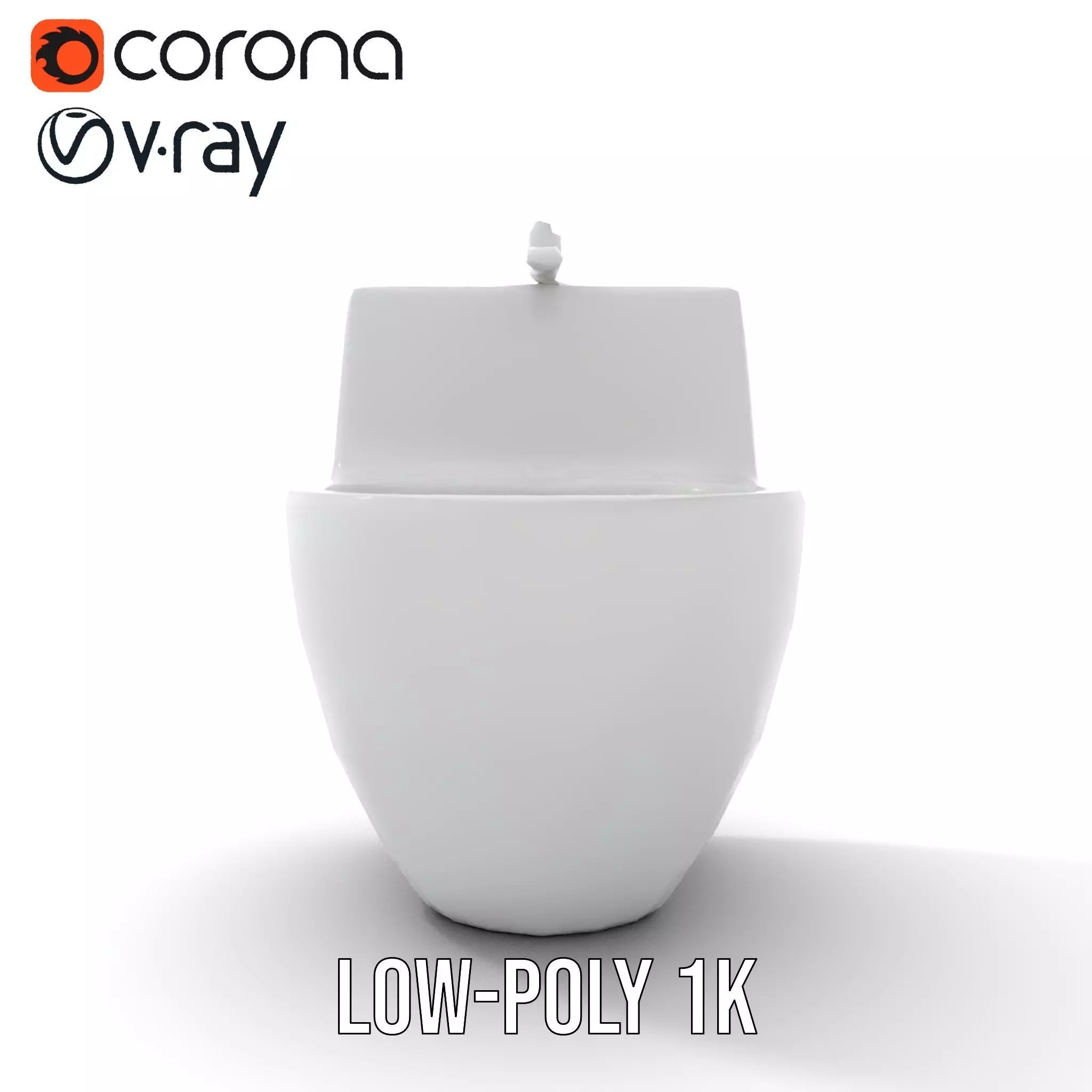 Modern White Bidet model pack Low-poly 3D model_10