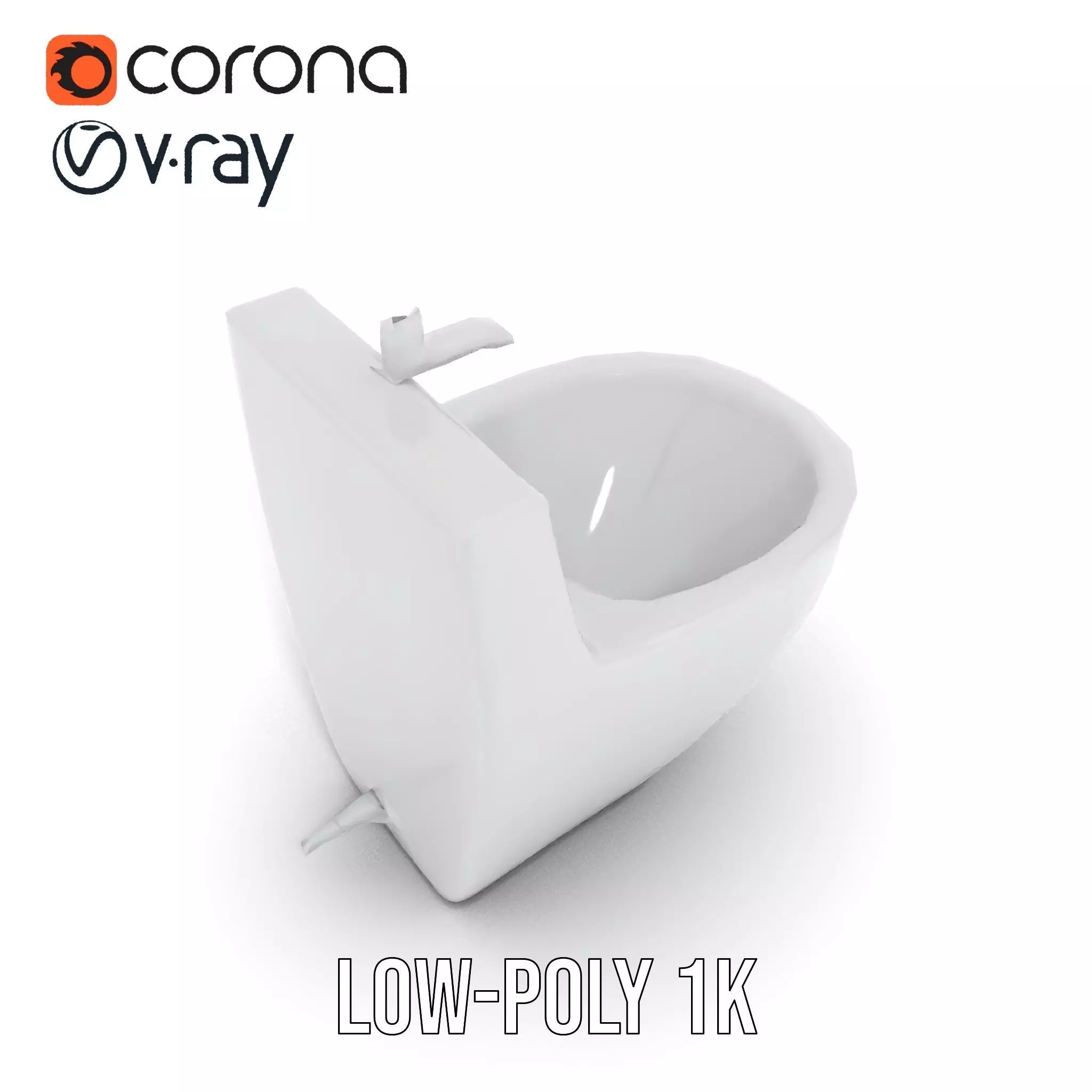 Modern White Bidet model pack Low-poly 3D model_13