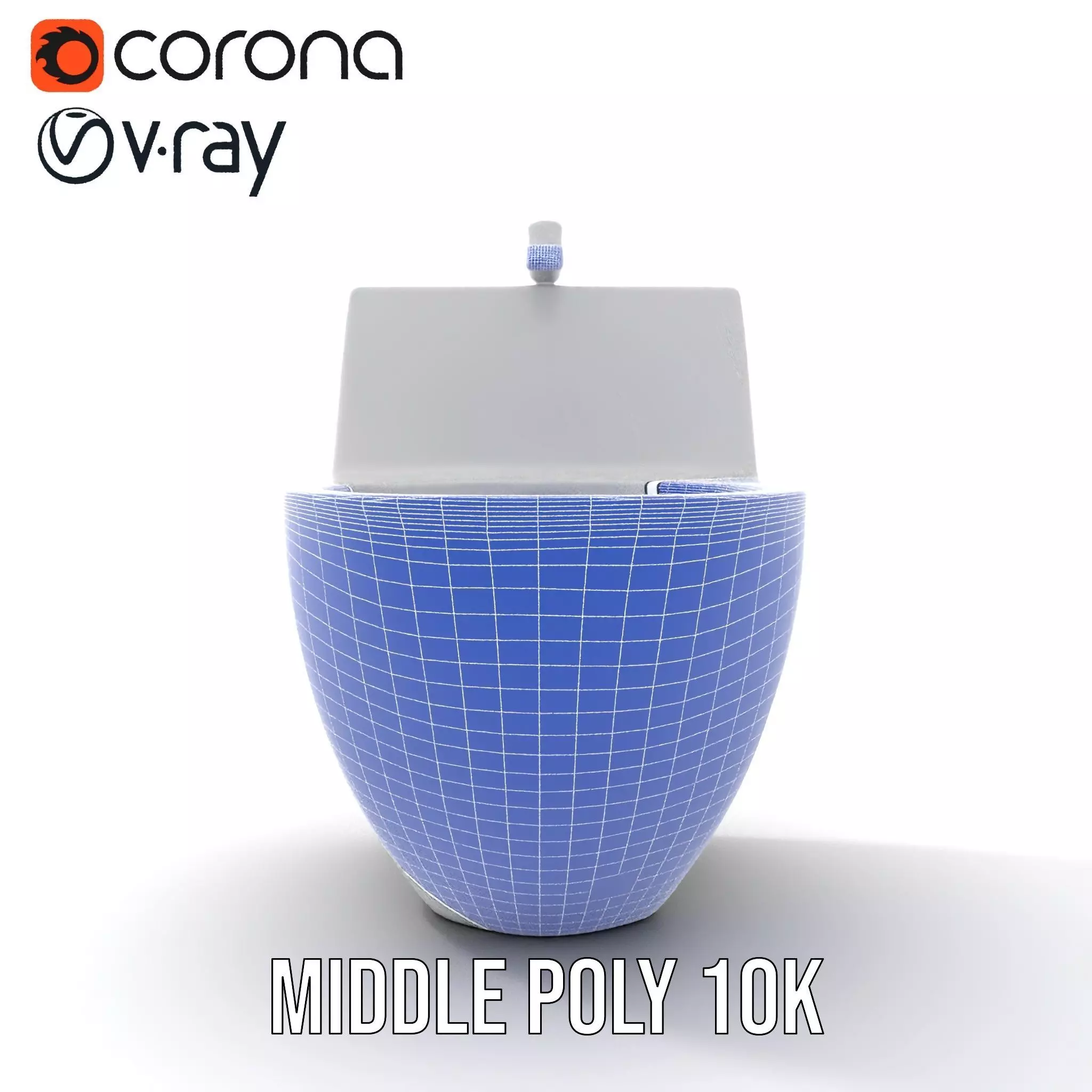 Modern White Bidet model pack Low-poly 3D model_28