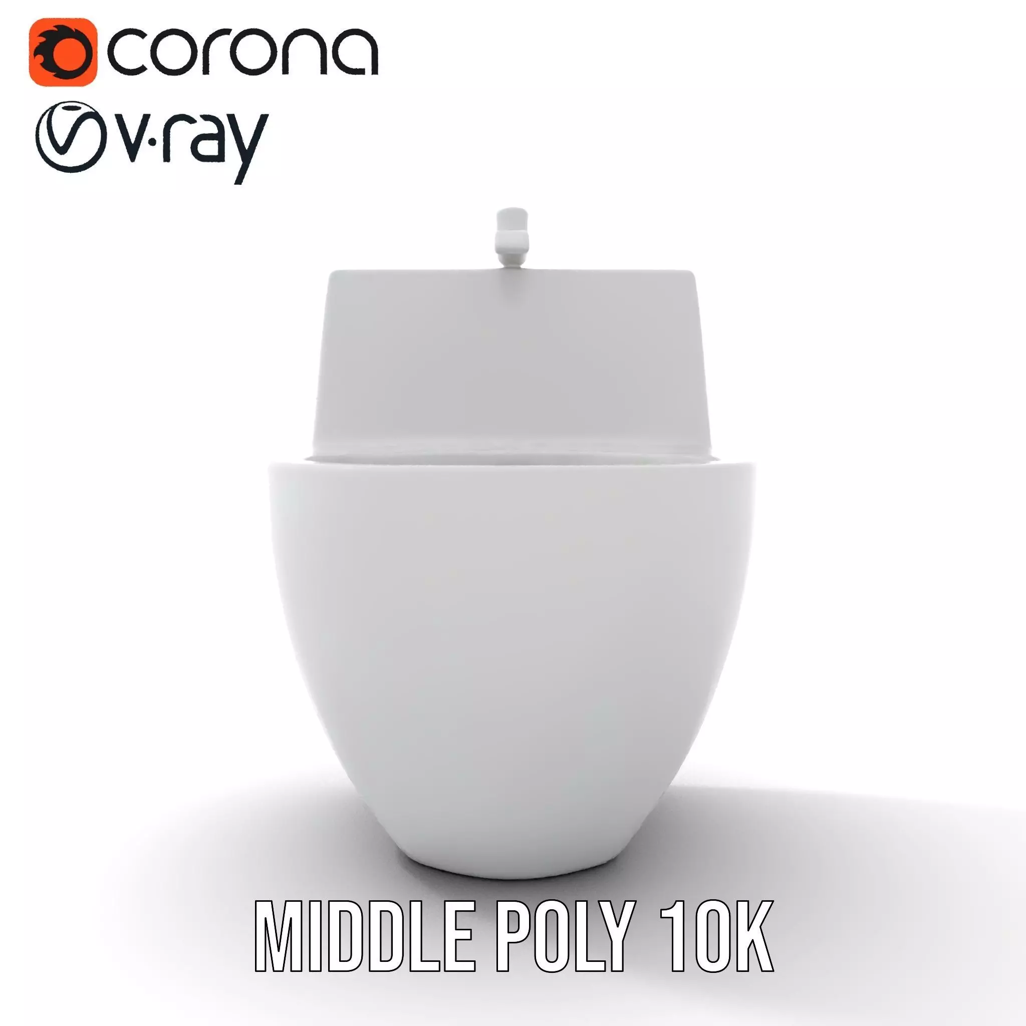 Modern White Bidet model pack Low-poly 3D model_7