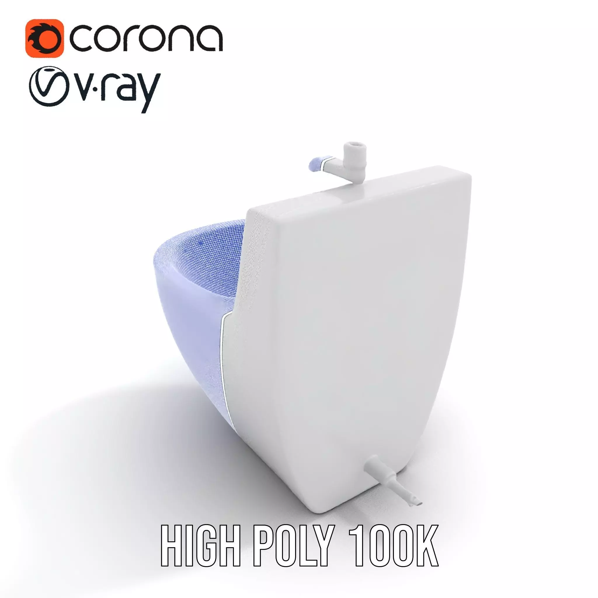Modern White Bidet model pack Low-poly 3D model_34