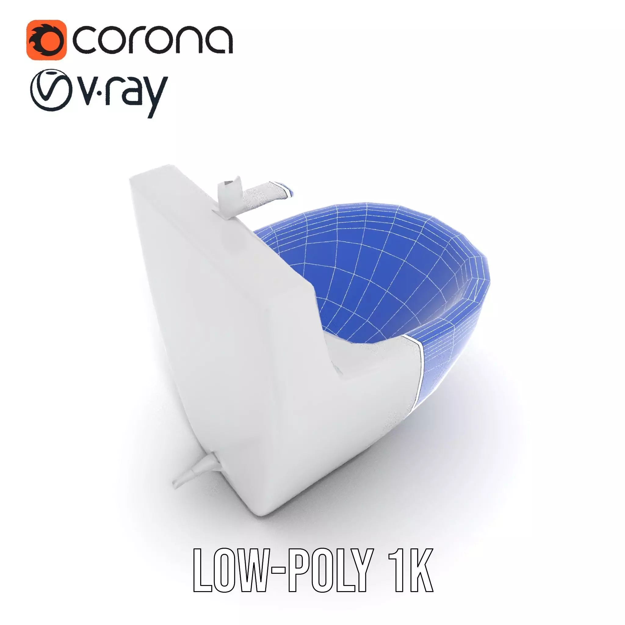 Modern White Bidet model pack Low-poly 3D model_29