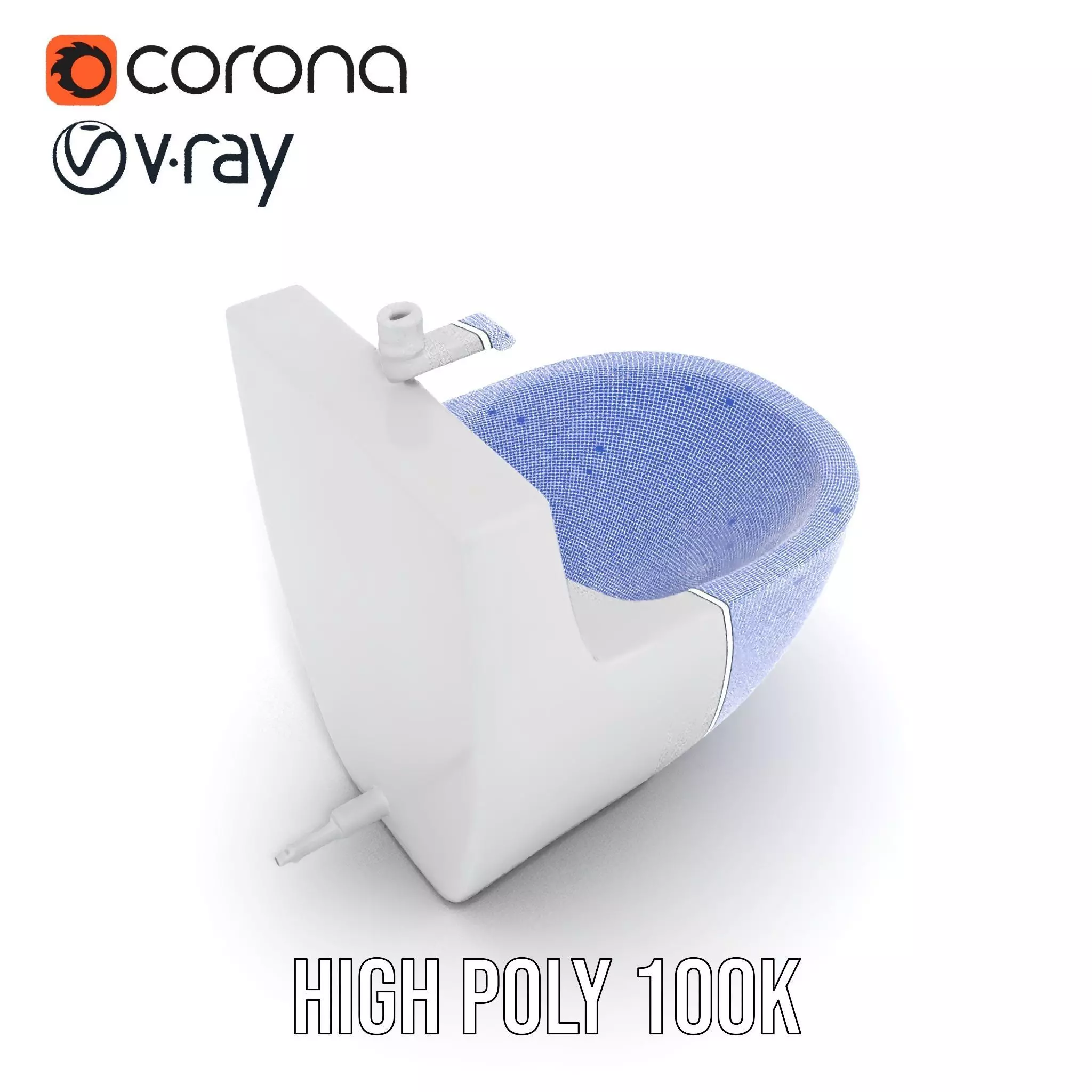 Modern White Bidet model pack Low-poly 3D model_21