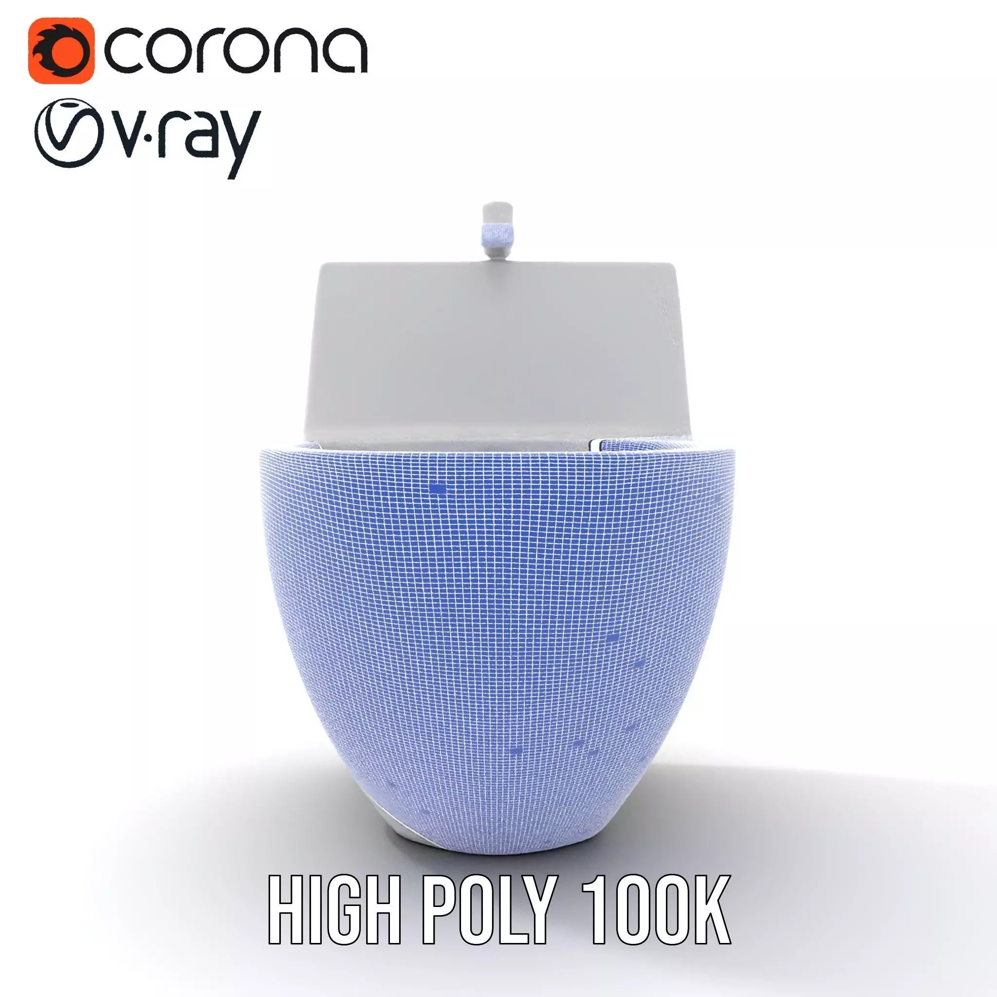 Modern White Bidet model pack Low-poly 3D model_30