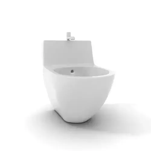 Modern White Bidet model pack Low-poly 3D model