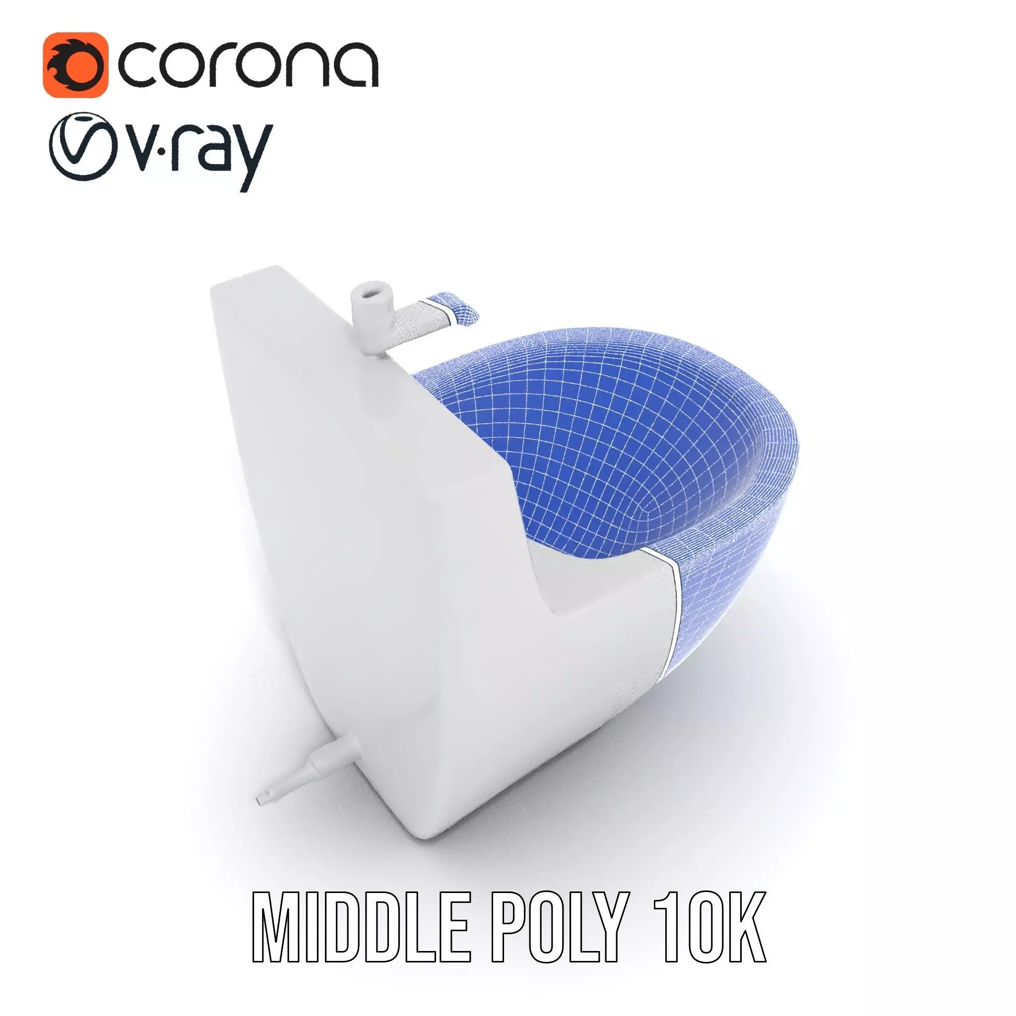 Modern White Bidet model pack Low-poly 3D model_16