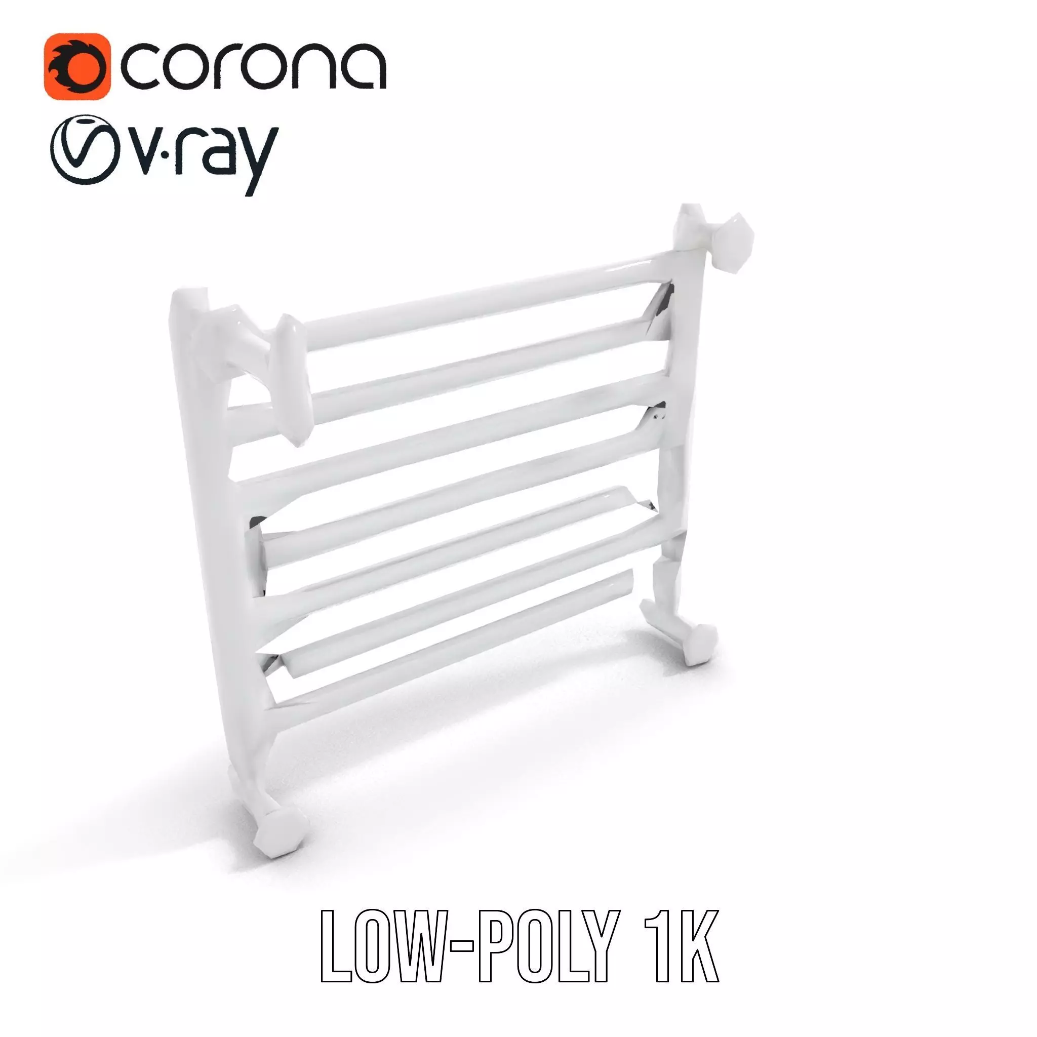 Chrome Towel Radiator model pack Low-poly 3D model_18